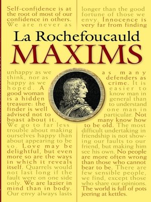 cover image of La Rochefoucauld Maxims